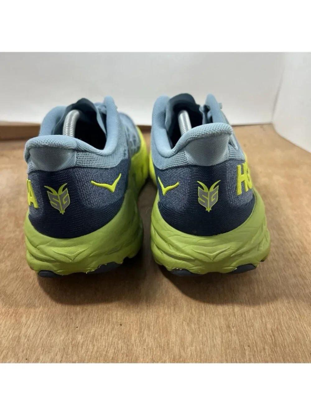 Hoka One One Speedgoat 5 Men Size 12 Grey Green Blue Running Shoes